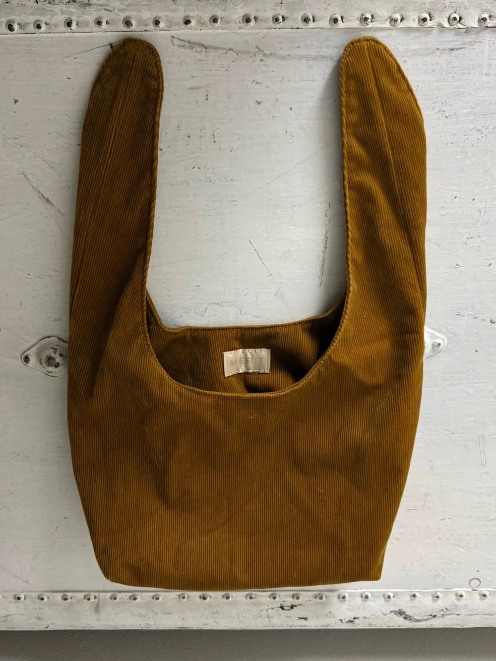 MERIT Signature Bag Corduroy Handbag Makeup Bag Brown